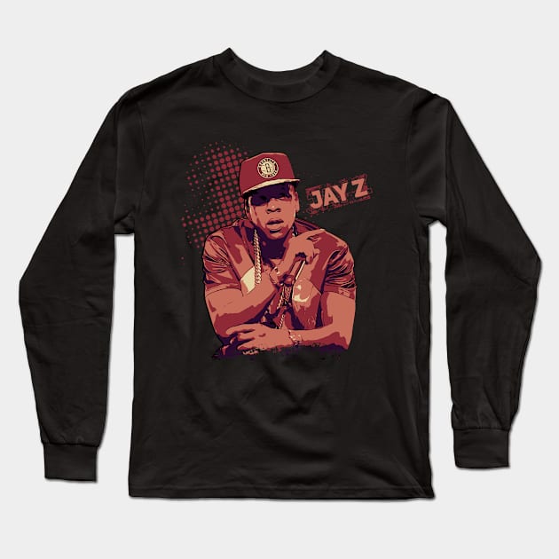 Jay Z | Rapper | Old School Long Sleeve T-Shirt by Degiab